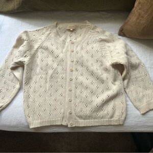 Gillian Stevens Women's Mabel Pointelle Cotton Cardigan Sweater